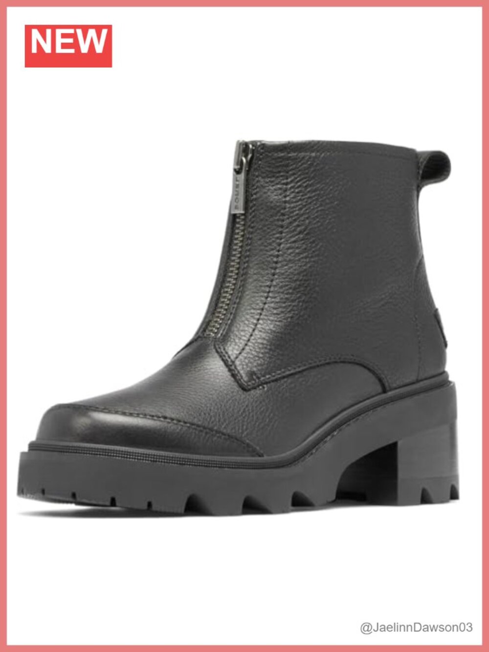Leather Zip-Up Ankle Bootie Winter Work Boots Women's